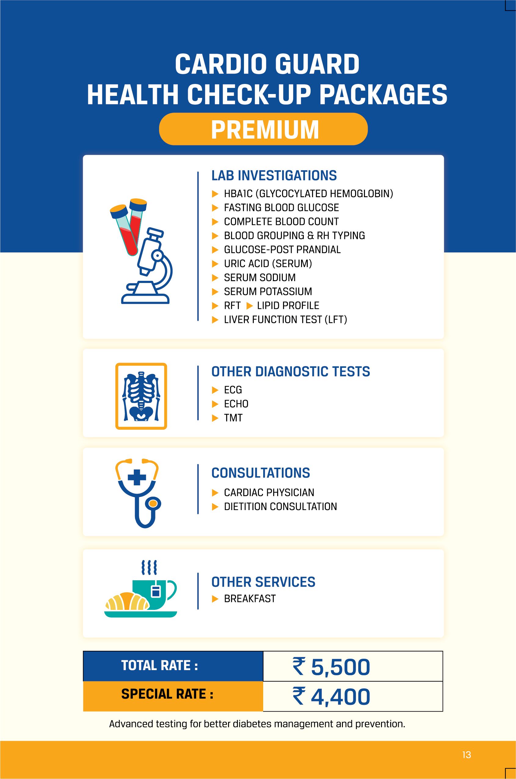 Cardio Guard Health Check-Up Packages - Premium