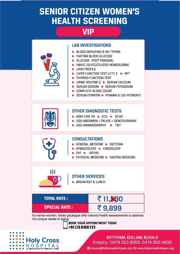 Senior Citizen Women’s Health Screening – VIP